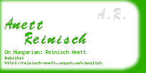 anett reinisch business card